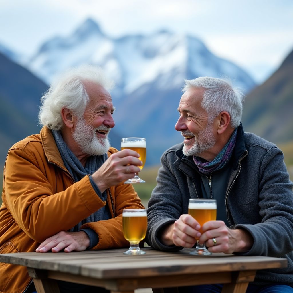 Pareja de jubilados disfrutando de un viaje